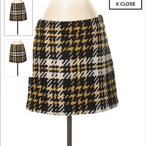 Wool Plaid Skirt